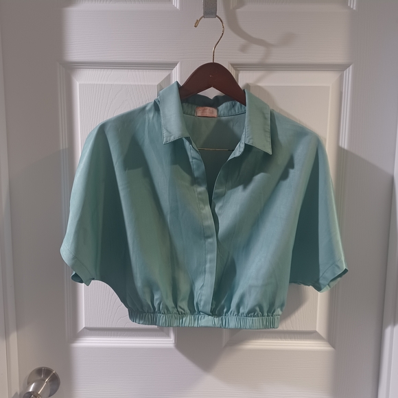 Whishful Thinking Tops - Elegant Seafoam Women's Blouse
